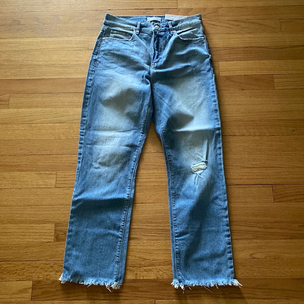 NWT loft the high rise straight crop jean